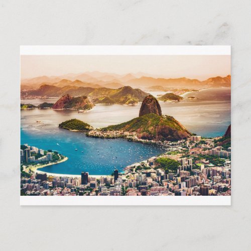 Rio De Janeiro Cityscape View Postcard