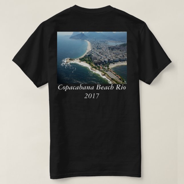 Rio de Janeiro Copacabana Beach 2017 Photo Design T-Shirt (Design Back)