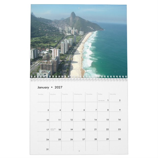 Rio de Janeiro Exclusive Pictures Calendar (Jan 2027)