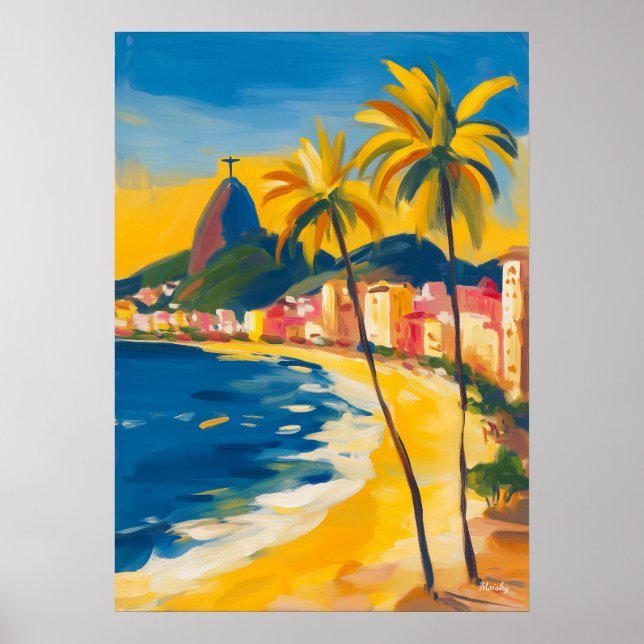 Rio de Janeiro Fauvist Christ the Redeemer, Brazil Poster (Front)