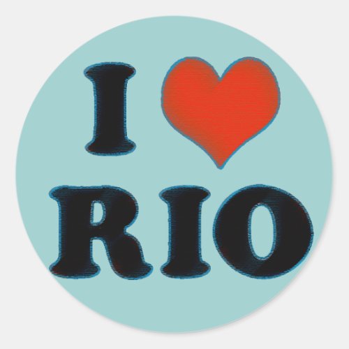 rio de janeiro _ I love Rio Classic Round Sticker