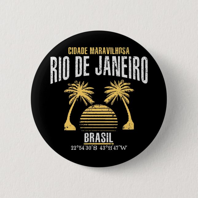 Rio de Janeiro Pinback Button (Front)