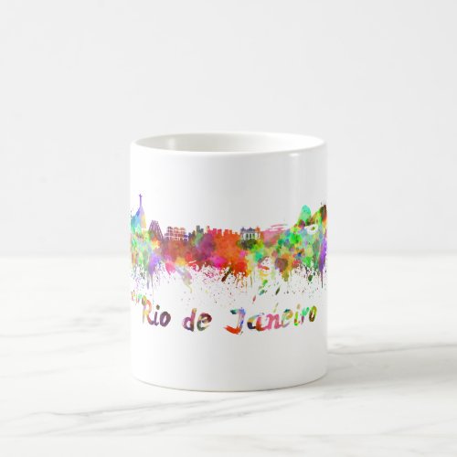 Rio de Janeiro skyline in watercolor Coffee Mug