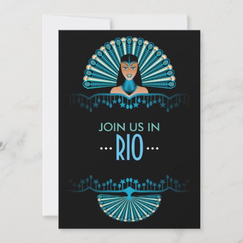 Rio de Janeiro themed Party personalized Invitation