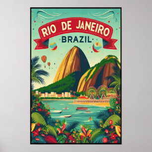 Rio de Janeiro: Vibrant Colors of Brazil Poster