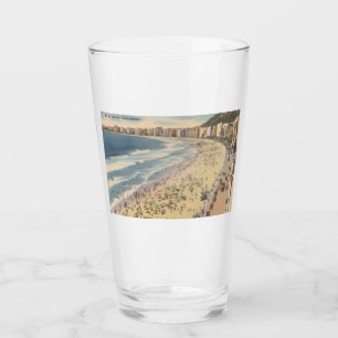 Rio de Janeiro, Vintage Copacabana Beach, Brazil Glass