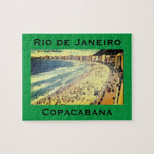 Rio de Janeiro Vintage Copacabana Beach Brazil Jigsaw Puzzle