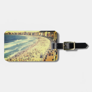 Rio de Janeiro, Vintage Copacabana Beach, Brazil Luggage Tag