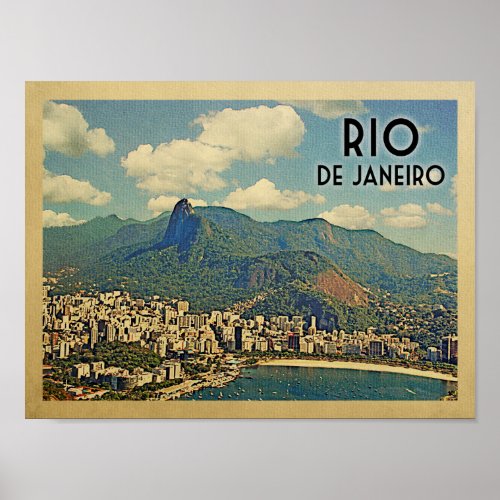 Rio De Janeiro Vintage Travel Poster