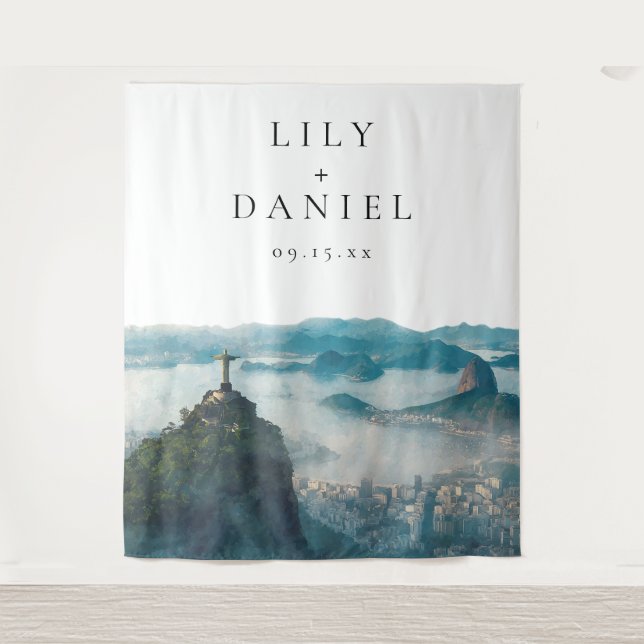 Rio de Janeiro Wedding Photo Backdrop (Front)