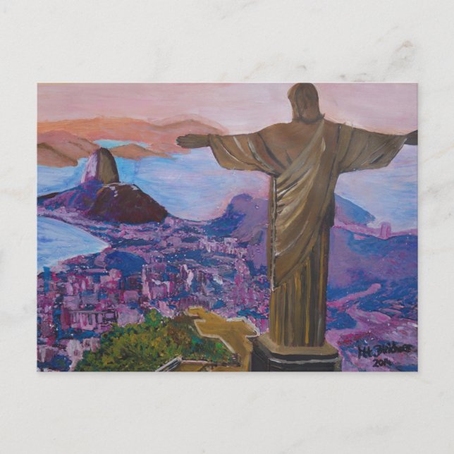 Rio De Janeiro With Christ The Redeemer Postcard (Front)
