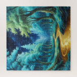R&#237;o de oro en bosque de fantas&#237;a  jigsaw puzzle