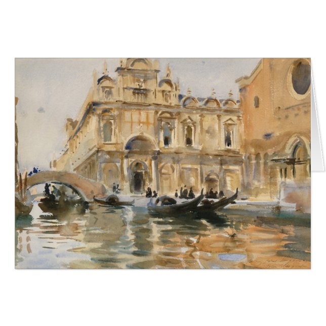 Rio dei Mendicanti, Venice by John Singer Sargent Cards (Front Horizontal)