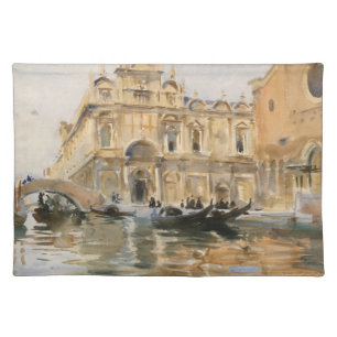 Rio dei Mendicanti, Venice by John Singer Sargent Cloth Placemat
