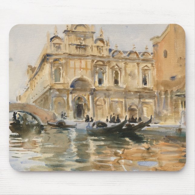 Rio dei Mendicanti, Venice by John Singer Sargent Mouse Pad (Front)