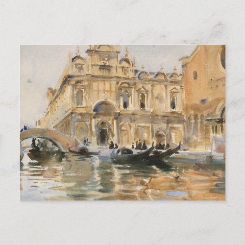 Rio dei Mendicanti Venice by John Singer Sargent Postcard