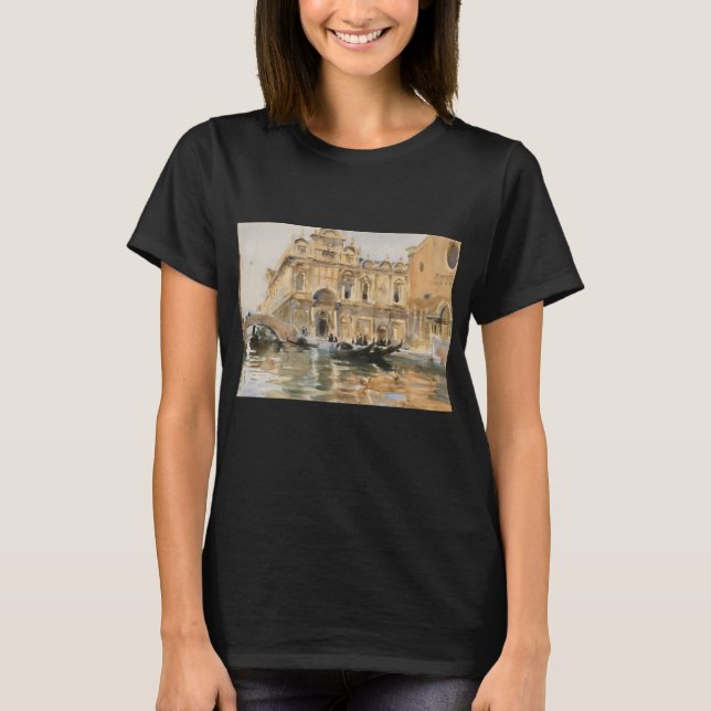Rio dei Mendicanti, Venice by John Singer Sargent T-Shirt (Front)