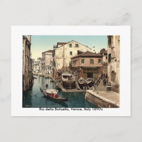Rio della Botisella Venice Italy 1890s Postcard