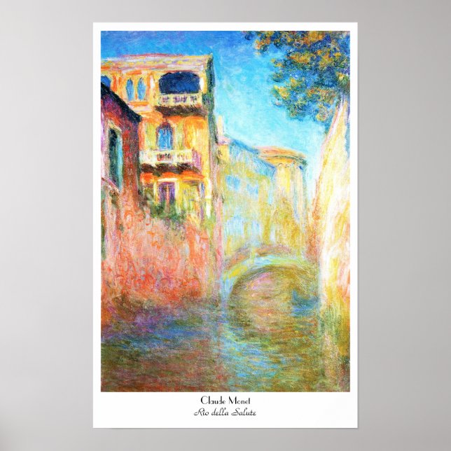 Rio della Salute  Claude Monet Poster (Front)