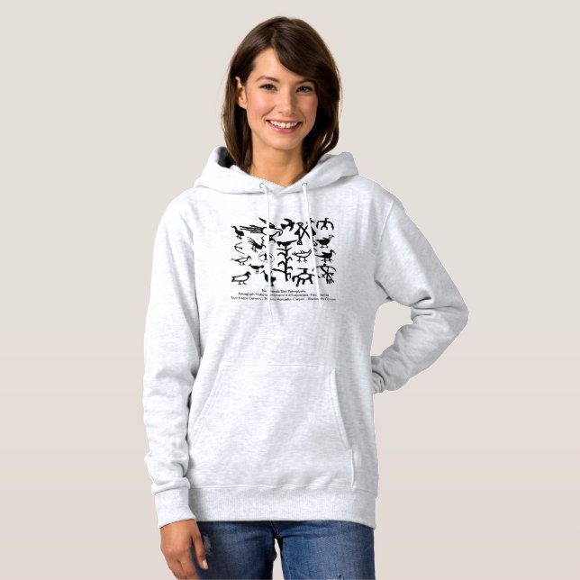Rio Grande Bird Petroglyphs Hoodie (Front Full)