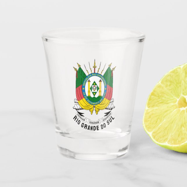 Rio Grande do Sul coat of arms - Brazil Shot Glass (Front)