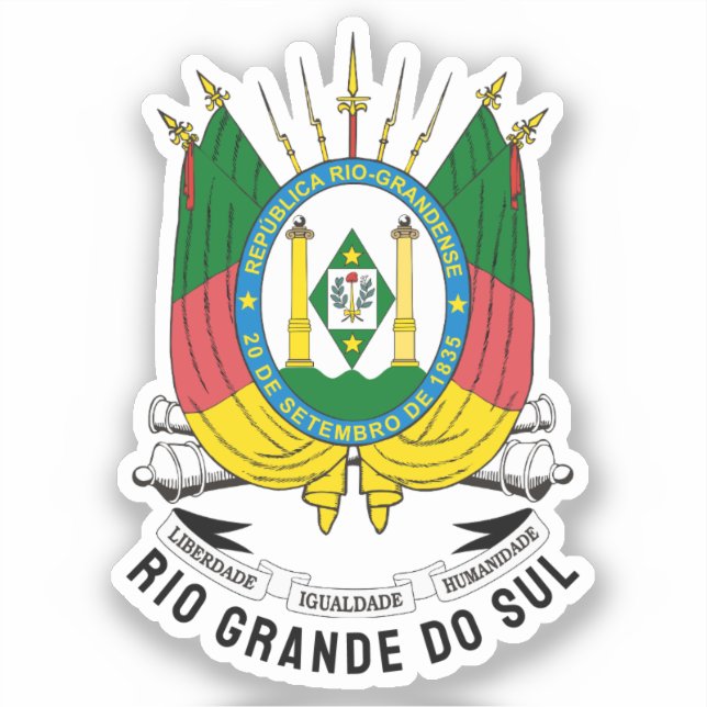 Rio Grande do Sul coat of arms - Brazil Sticker (Front)