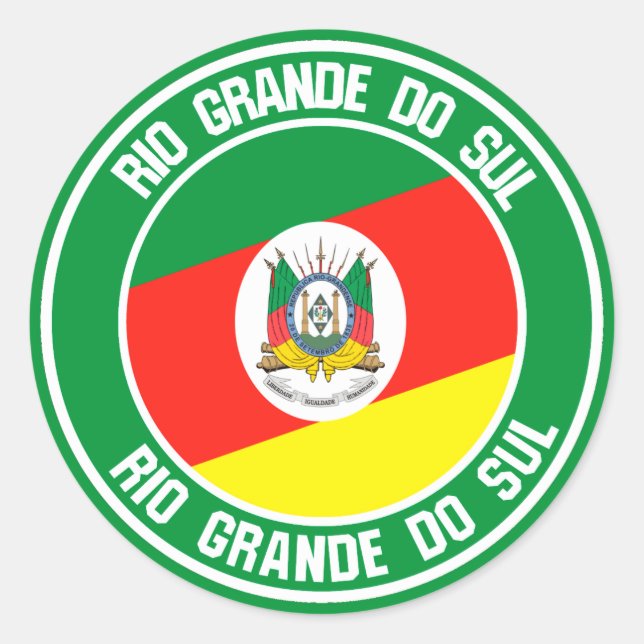 Rio Grande do Sul Round Emblem Classic Round Sticker (Front)