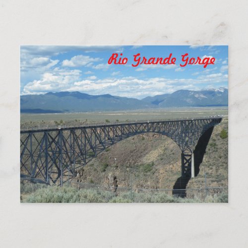 Rio Grande Gorge Bridge Postcard