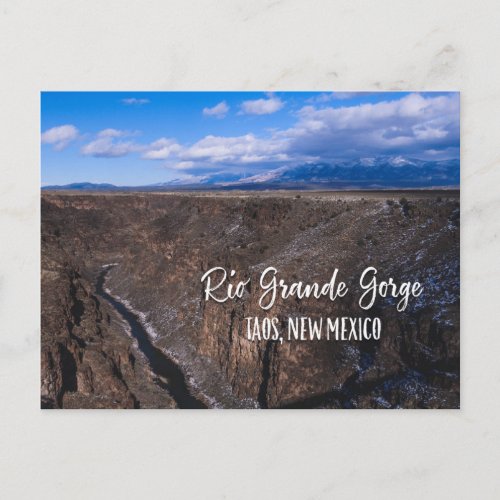 Rio Grande Gorge near Taos New Mexico Postcard