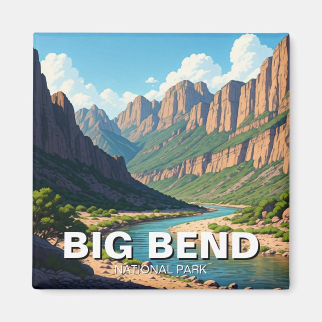 Rio Grande in Big Bend National Park Travel Magnet (Front)