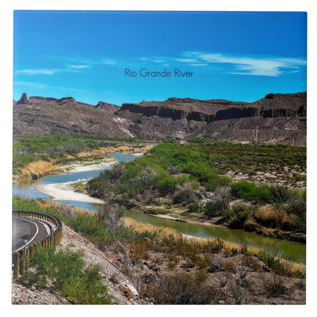 Rio Grande River, Texas Ceramic Tile (Front)