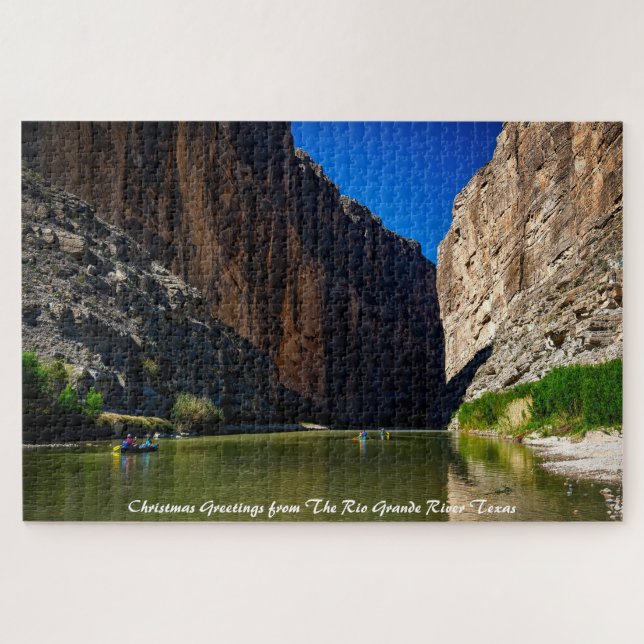 Rio Grande River Texas. Christmas Greetings Jigsaw Puzzle (Horizontal)