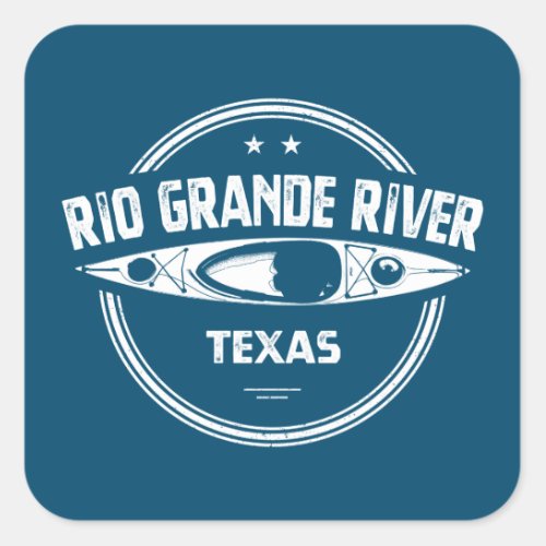 Rio Grande River Texas Square Sticker