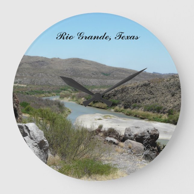 Rio Grande Texas Large Clock (Front)