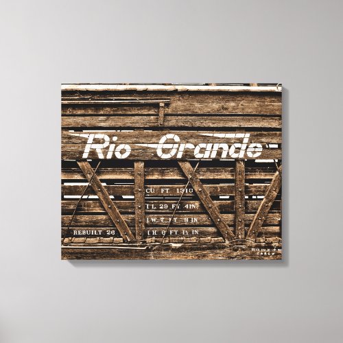 Rio Grande Train Car _ Stretched Canvas Print