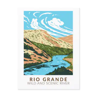 Rio Grande Wild and Scenic River Vintage Postcard