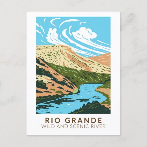 Rio Grande Wild and Scenic River Vintage Postcard