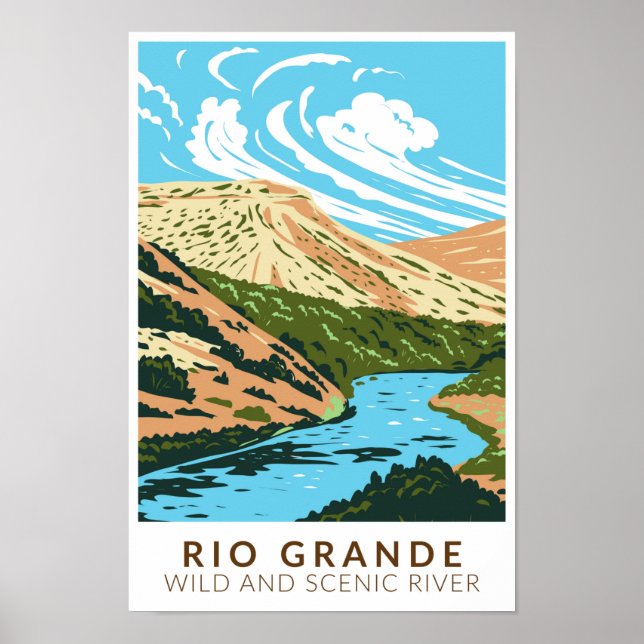 Rio Grande Wild and Scenic River Vintage  Poster (Front)