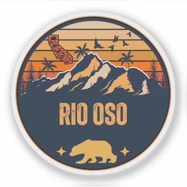 Rio Oso, California Sticker (Front)