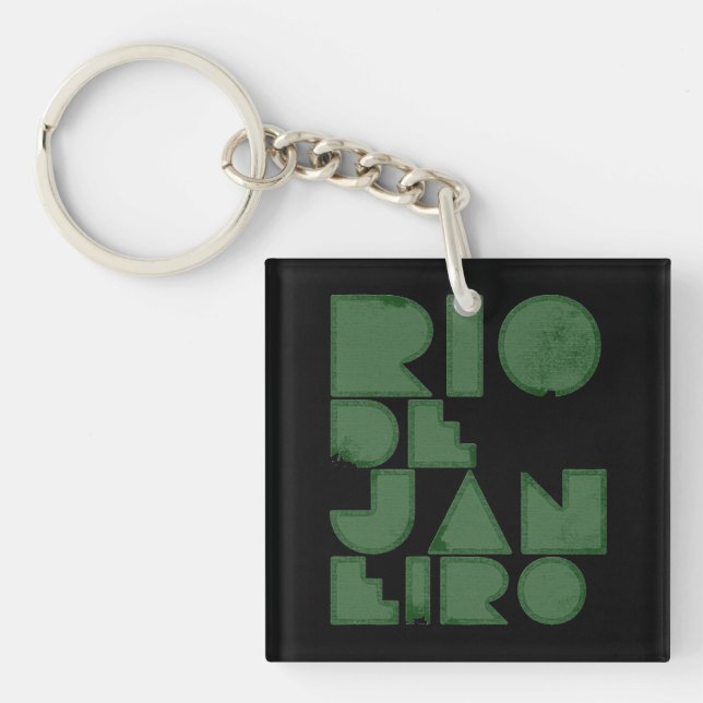Rio typography style keychain (Front)