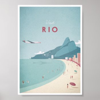 Rio Vintage Travel Poster by VintagePosterCompany at Zazzle