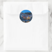 Riomaggiore at night Cinque Terre Liguria Italy Classic Round Sticker (Bag)