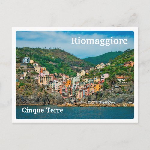 RIOMAGGIORE _ Cinque Terre _ Italy _ FROM SEA Postcard