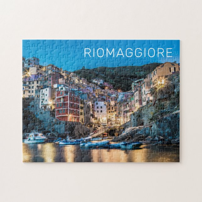 Riomaggiore Cinque Terre La Spezia Italy Panorama Jigsaw Puzzle (Horizontal)