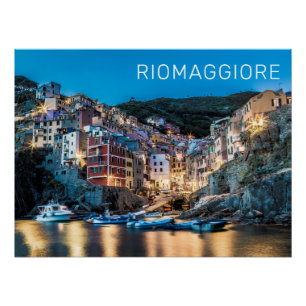 Riomaggiore Cinque Terre La Spezia Italy Panorama Poster