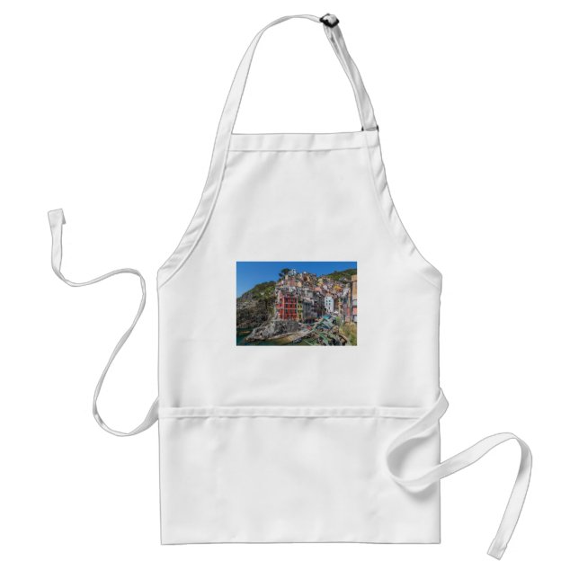 Riomaggiore Cinque Terre Liguria Italy Adult Apron (Front)