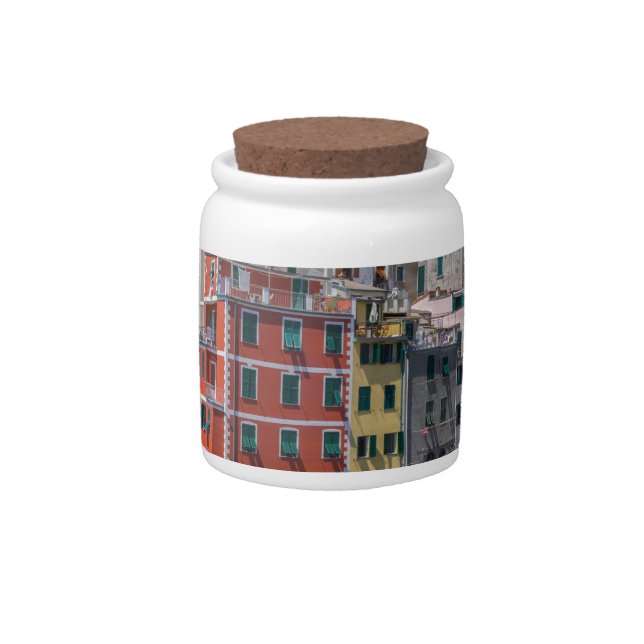 Riomaggiore Cinque Terre Liguria Italy Candy Jar (Front)