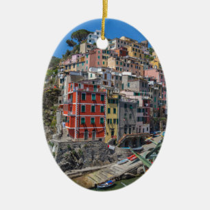 Riomaggiore Cinque Terre Liguria Italy Ceramic Ornament