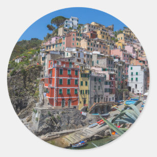 Riomaggiore Cinque Terre Liguria Italy Classic Round Sticker