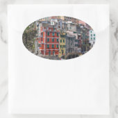 Riomaggiore Cinque Terre Liguria Italy Oval Sticker (Bag)